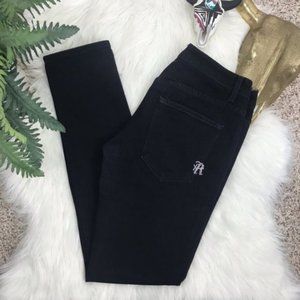 Rich & Skinny Black Denim Rhinestone Cheetah Jeans